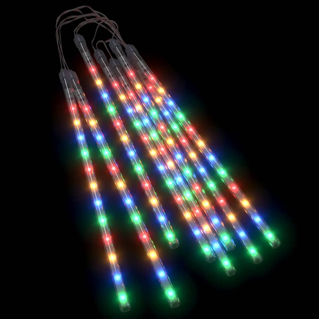 Meteor Lights 8 pcs 1 ft Colorful 192 LEDs Indoor Outdoor