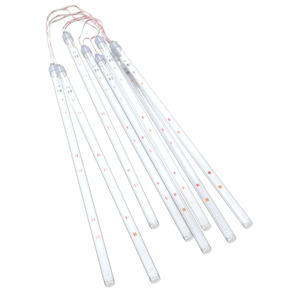 Meteor Lights 8 pcs 1 ft Colorful 192 LEDs Indoor Outdoor