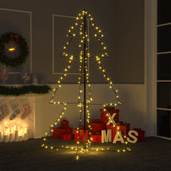 A 3x5 ft Bostome Christmas Cone Tree with 200 warm white LED lights.
