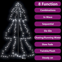 Bostome Christmas Cone Tree, 3x5 ft, with 200 cold white LEDs and durable waterproof design.