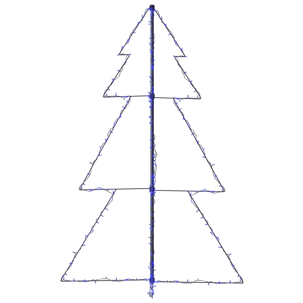 Bostome Christmas Cone Tree with 200 blue LED lights, 3x5 ft, for indoor or outdoor use.