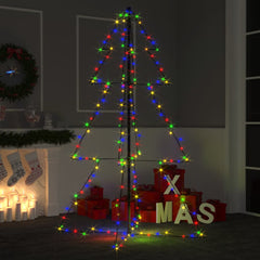 Bostome Christmas Cone Tree with 200 multicolor LED lights, 5ft tall and waterproof design.
