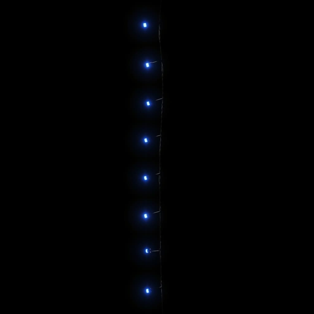 A 131-foot string of 400 blue LED lights with 8 effects, waterproof design.