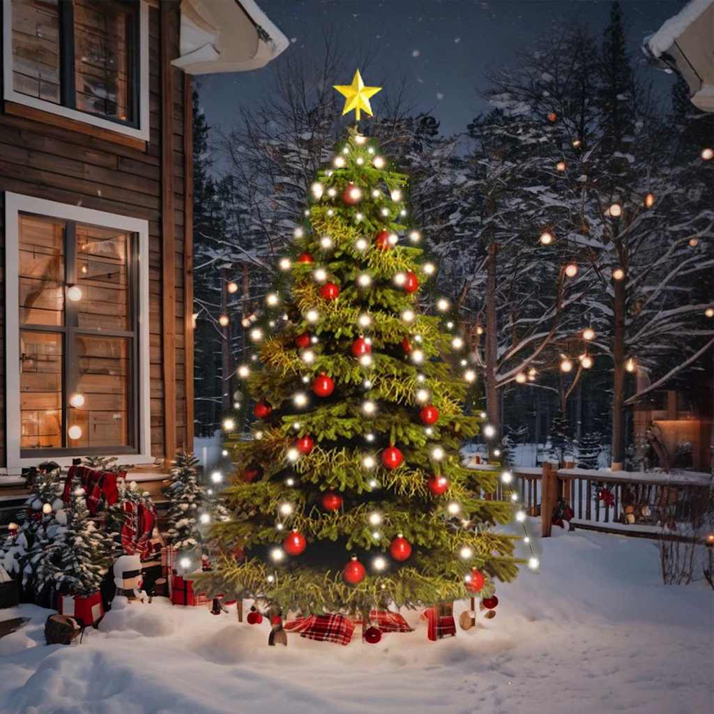 Christmas Tree Net Lights with 180 LEDs Cold White 70.9