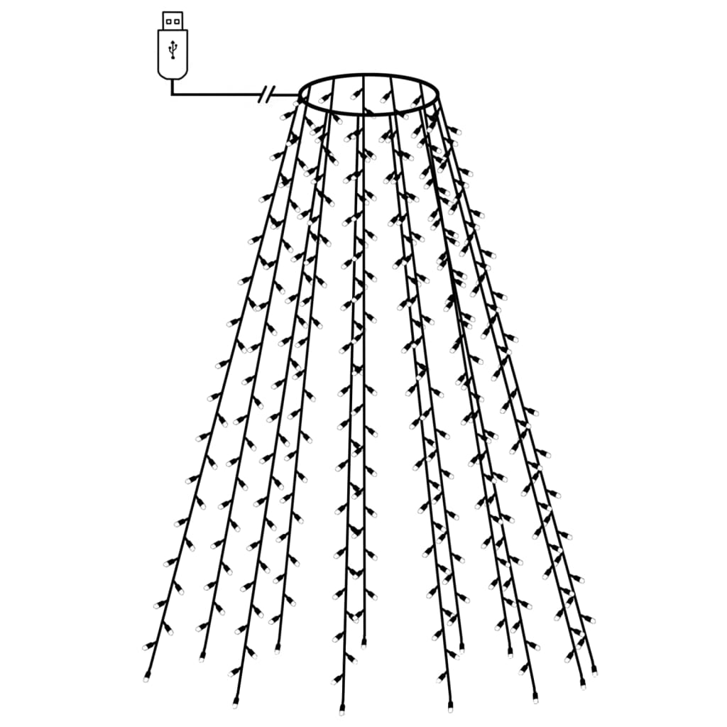 Christmas Tree Net Lights with 210 LEDs Colorful 82.6