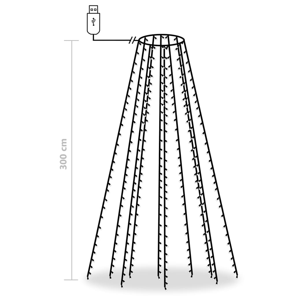 Christmas Tree Net Lights with 300 LEDs Colorful 118.1