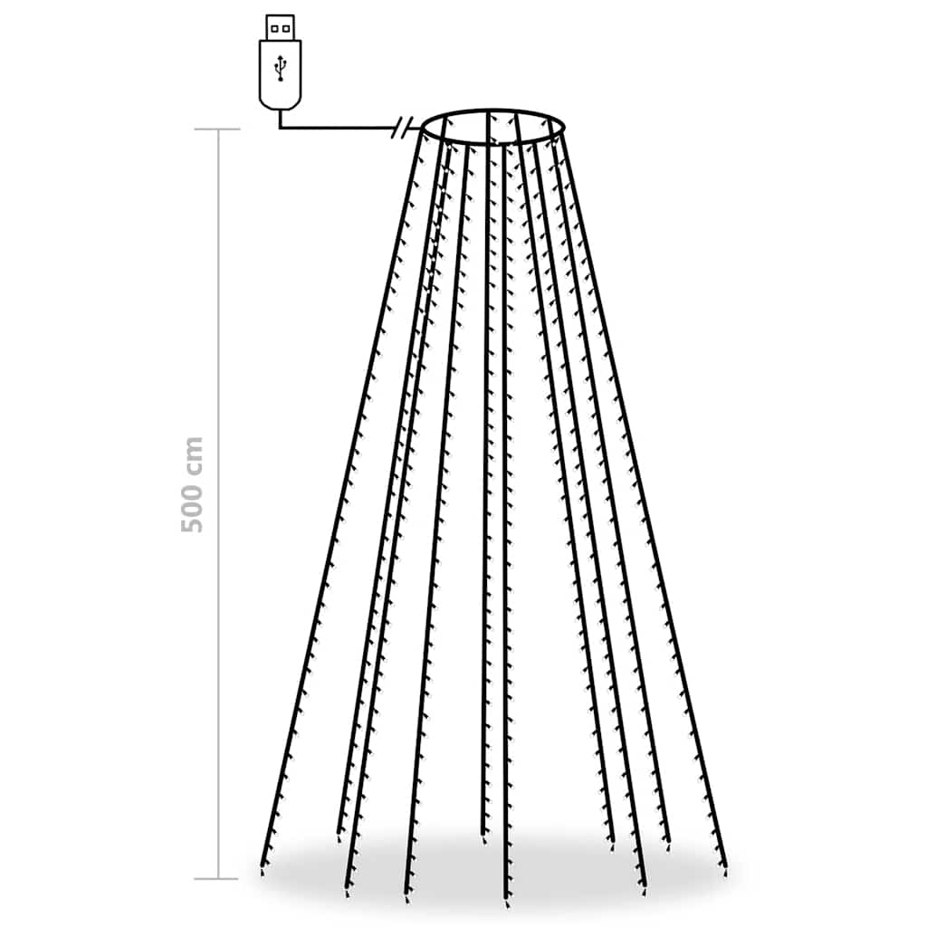 Tree Lights with 500 LEDs Cold White 196.9 Indoor Outdoor