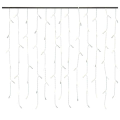 Bostome LED curtain icicle lights with 400 warm white LEDs in 8 modes.