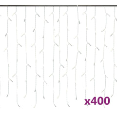 Bostome 400 LED colorful curtain icicle lights, 393.7 inches long with 8 modes.