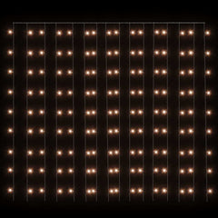 A 9.8 by 9.8 foot LED curtain fairy light with 300 warm white LEDs in 8 modes.