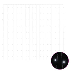 Bostome LED Curtain Fairy Lights, 9.8x9.8 ft panel with 300 cold white LEDs.