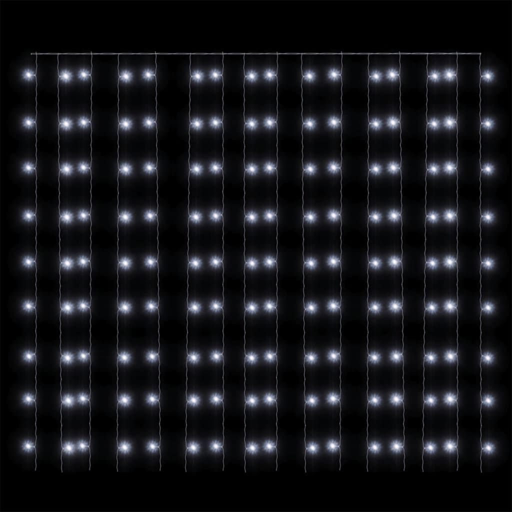 Bostome LED Curtain Fairy Lights, 9.8x9.8 feet with 300 cold white LEDs.