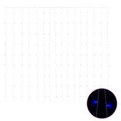 Bostome LED curtain fairy lights, 9.8x9.8 feet with 300 blue LEDs in 8 modes.