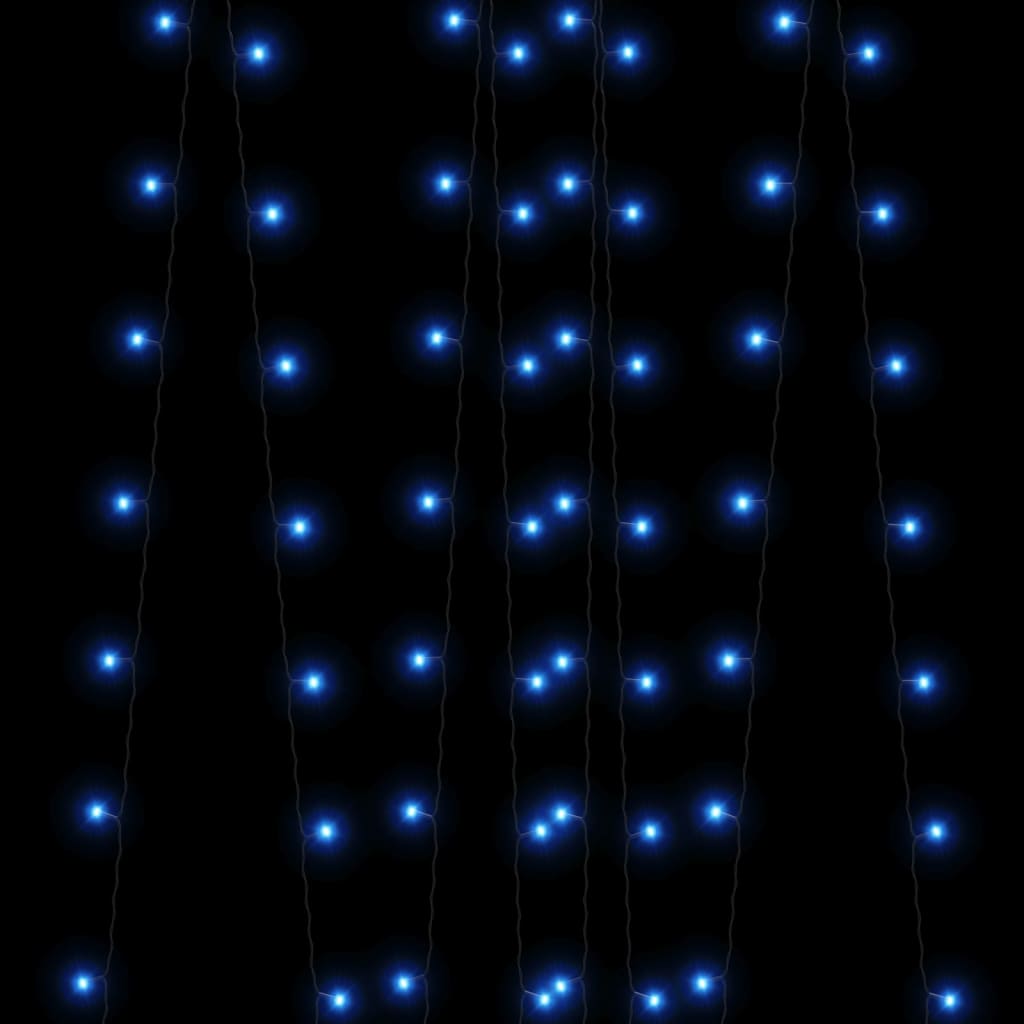 Two strands of solar-powered blue fairy lights with 400 twinkling LEDs for indoor or outdoor use.
