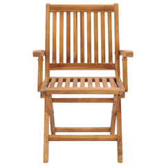 Patio Chair Set of 8 Taupe Solid Teak wood, Fabric (100% polyester)