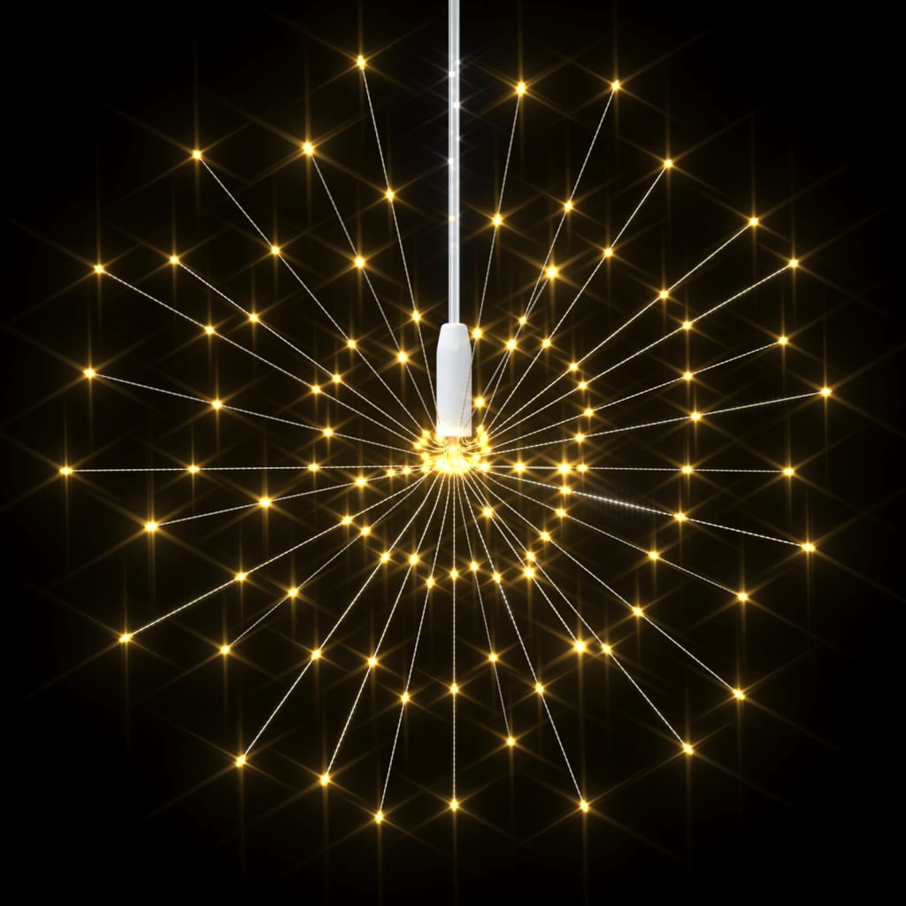 Bostome Outdoor Firework Light with 140 warm white LEDs on flexible copper strings.