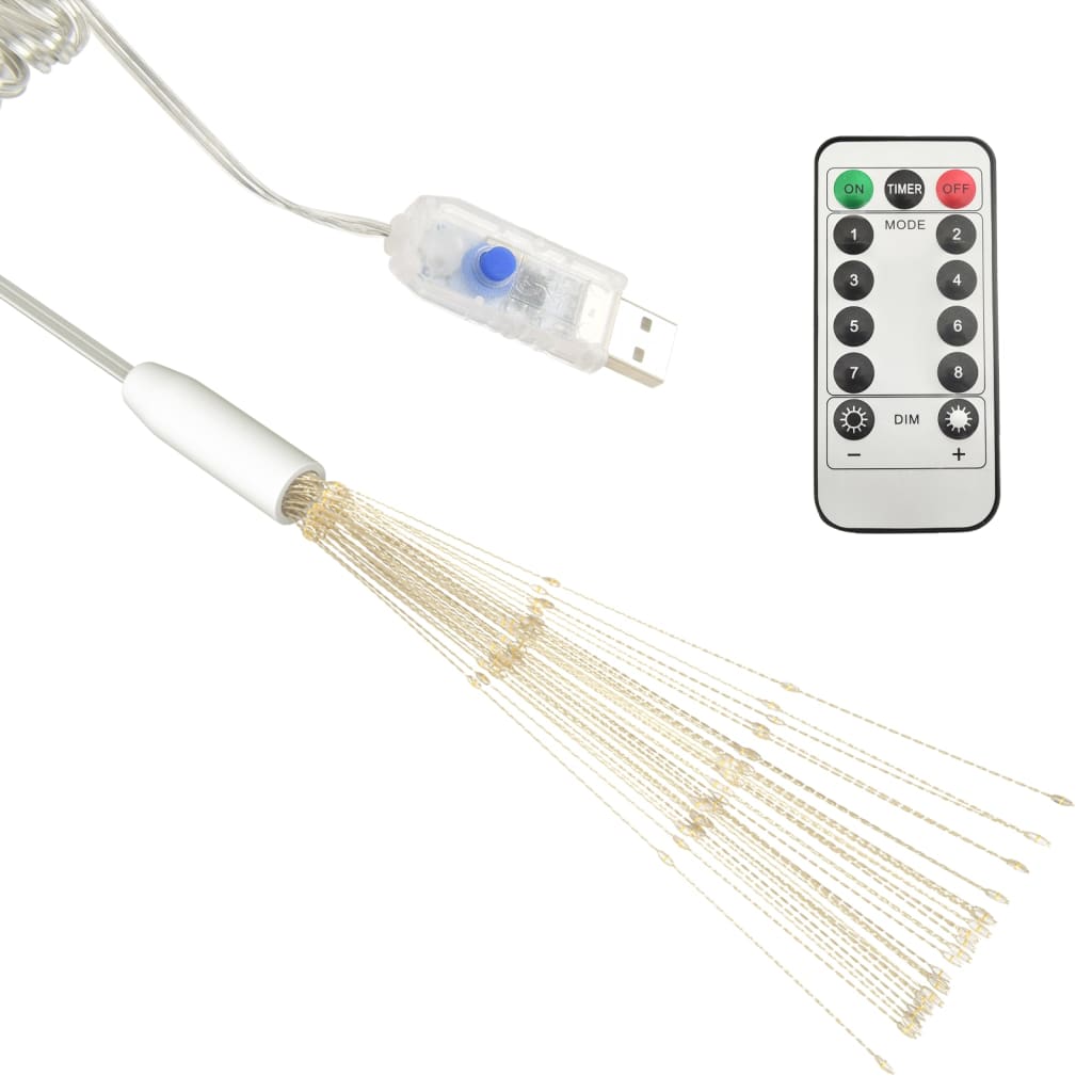 Outdoor Christmas Firecrack Lights 4pcs Warm White 7.9 560 LEDs