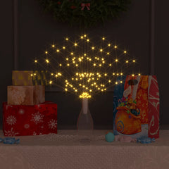 Ten strands of warm white LED lights on flexible copper wire for outdoor holiday decor.