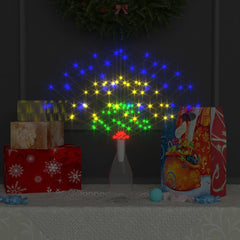Multicolor LED firecracker string lights with 140 energy-efficient bulbs for outdoor use.