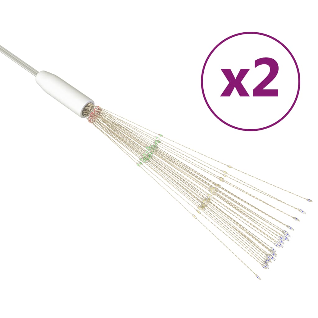 Two-pack of 7.9ft multicolor firecracker string lights with 280 LEDs.