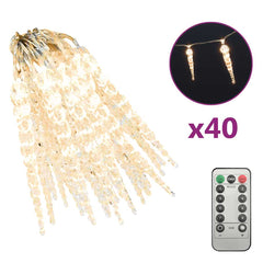 Icicle Light Set of 40 Warm White Acrylic