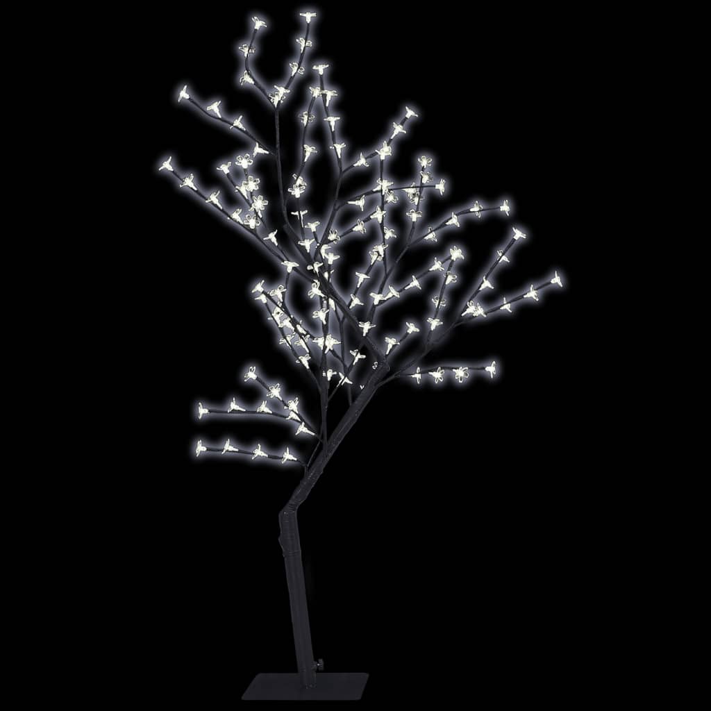 4ft cherry blossom Christmas tree with 128 cold white LEDs on bendable branches.