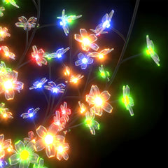 A 6ft cherry blossom Christmas tree with 200 colorful LED lights on flexible branches.