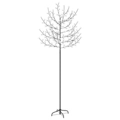 7ft LED Cherry Blossom Christmas tree with cold white lights and flexible branches.