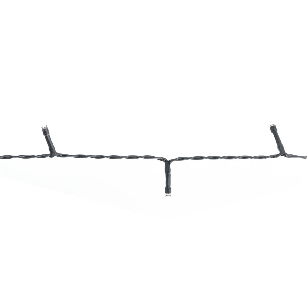 A string of dark green LED Christmas lights with several bulbs visible.