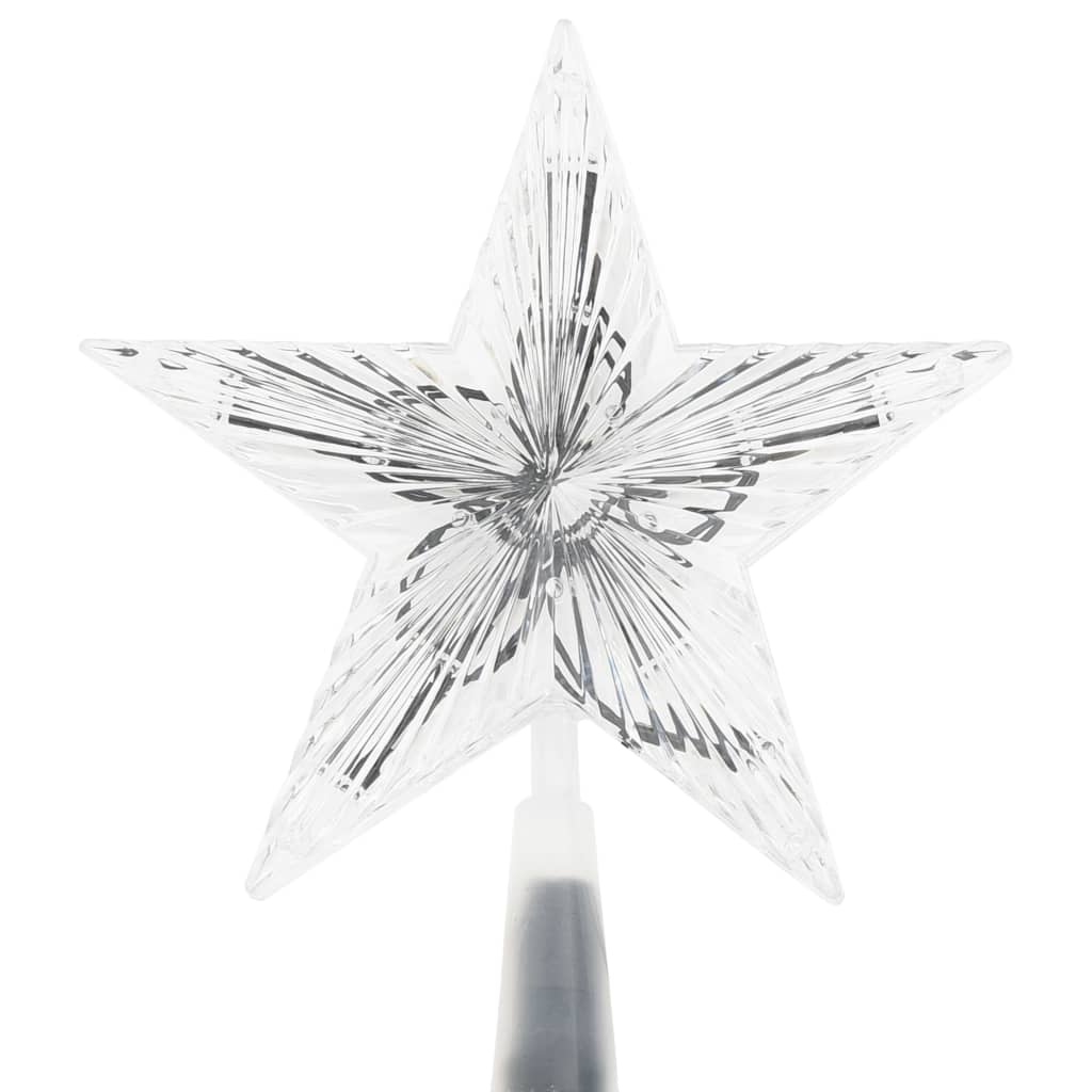 Bostome Christmas Cone Tree with 100 warm white LEDs and top star, 2x6 ft tall.