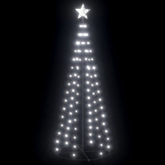 Bostome Christmas cone tree with 100 cold white LED lights, 2 by 6 feet tall.