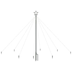 8ft LED Christmas waterfall tree with 400 warm white LEDs and star topper.