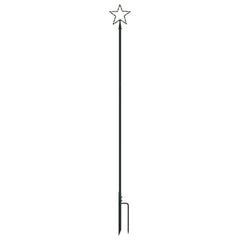 8ft blue LED Christmas tree with 400 lights, metal support, and star topper for indoor/outdoor use