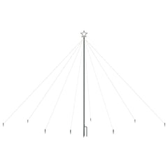 12ft Bostome LED Christmas tree with 576 warm white LEDs and star topper for indoor/outdoor use