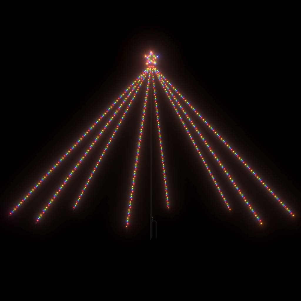 12-foot LED Christmas tree with 576 colorful lights and a star topper.