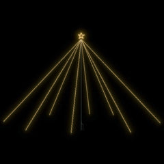16ft LED Christmas tree with 800 warm white LEDs and star topper.