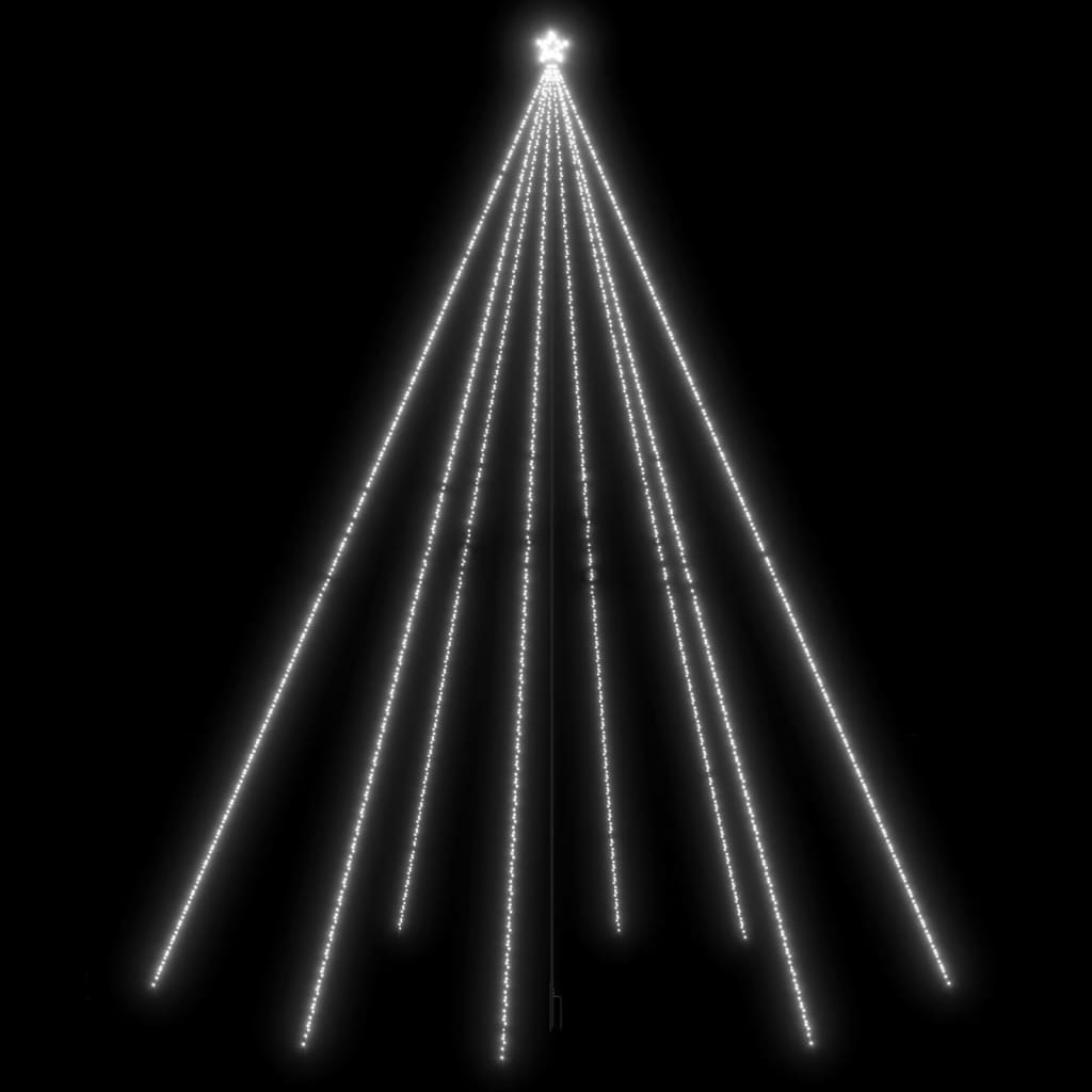 26ft LED Christmas tree with 1300 cold white lights and a star topper for indoor or outdoor use