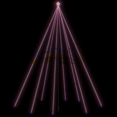 A 26ft LED Christmas tree with 1300 colorful LEDs on eight strands, topped with a star.