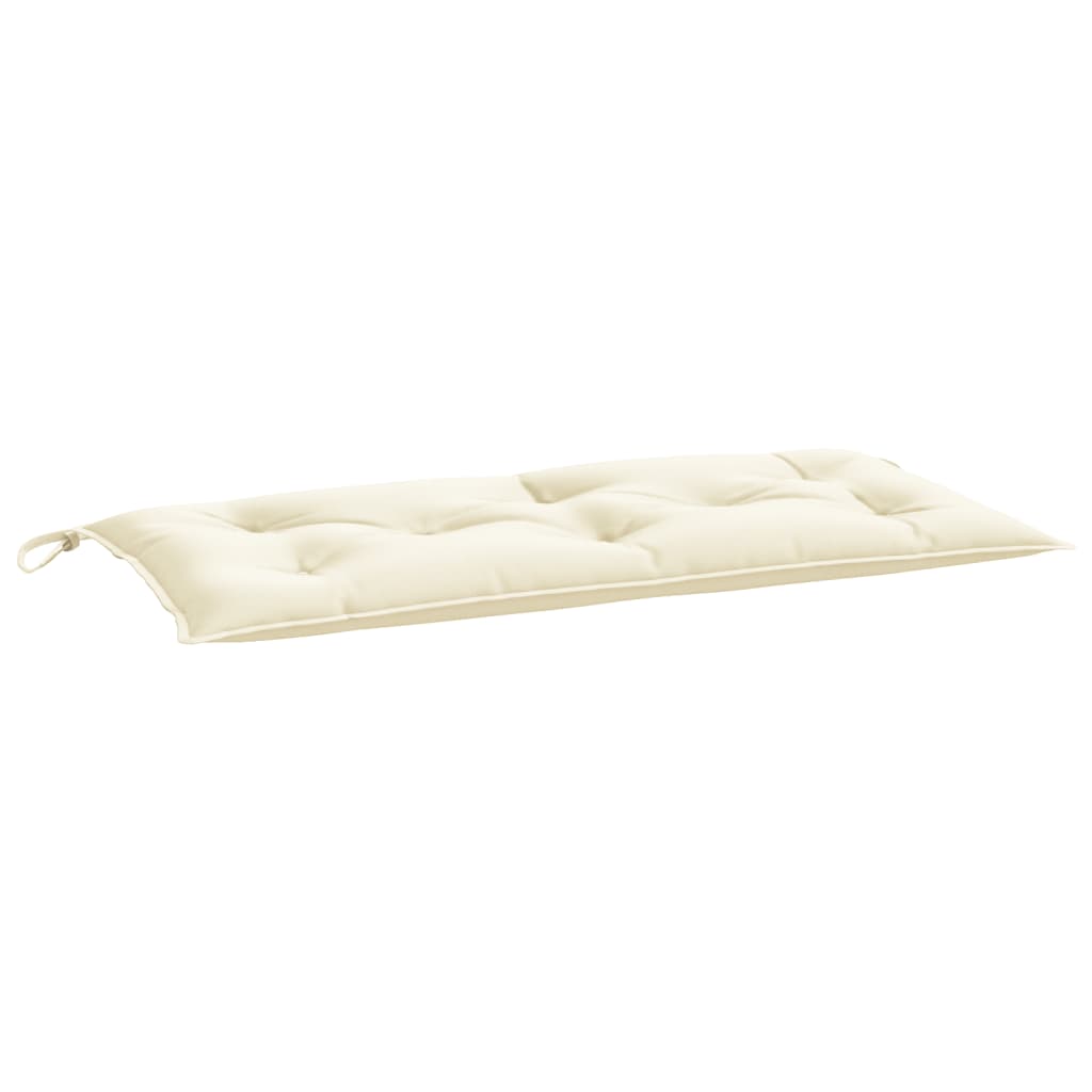 Bostome cream white garden bench cushion made of durable Oxford fabric, 43.3x19.7 inches.