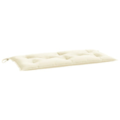 Bostome cream white garden bench cushion made of durable Oxford fabric, 43.3x19.7 inches.