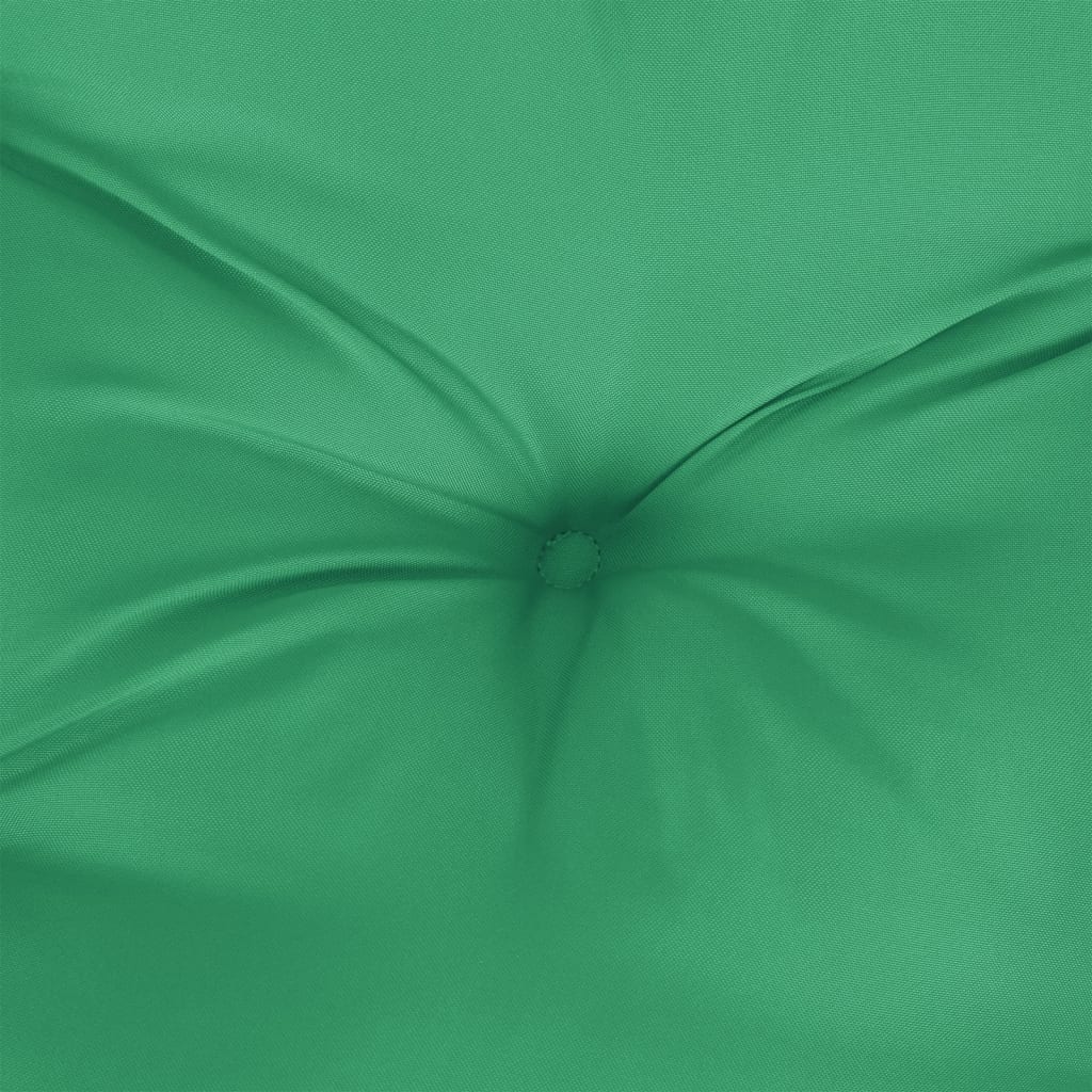 Green Oxford fabric garden bench cushion with tufted center, 43.3x19.7x2.8 inches.