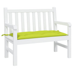 Bright green Oxford fabric garden bench cushion, 43x20x3 inches, with non-slip ropes.