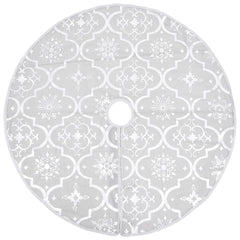 Christmas Tree Skirt White Polyester 35.4 in diameter Foldable