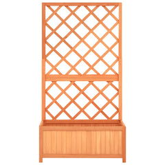 Garden Trellis Planter Brown 27.6x11.8x53.1 Solid Firwood