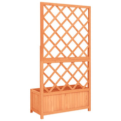 Garden Trellis Planter Brown 27.6x11.8x53.1 Solid Firwood