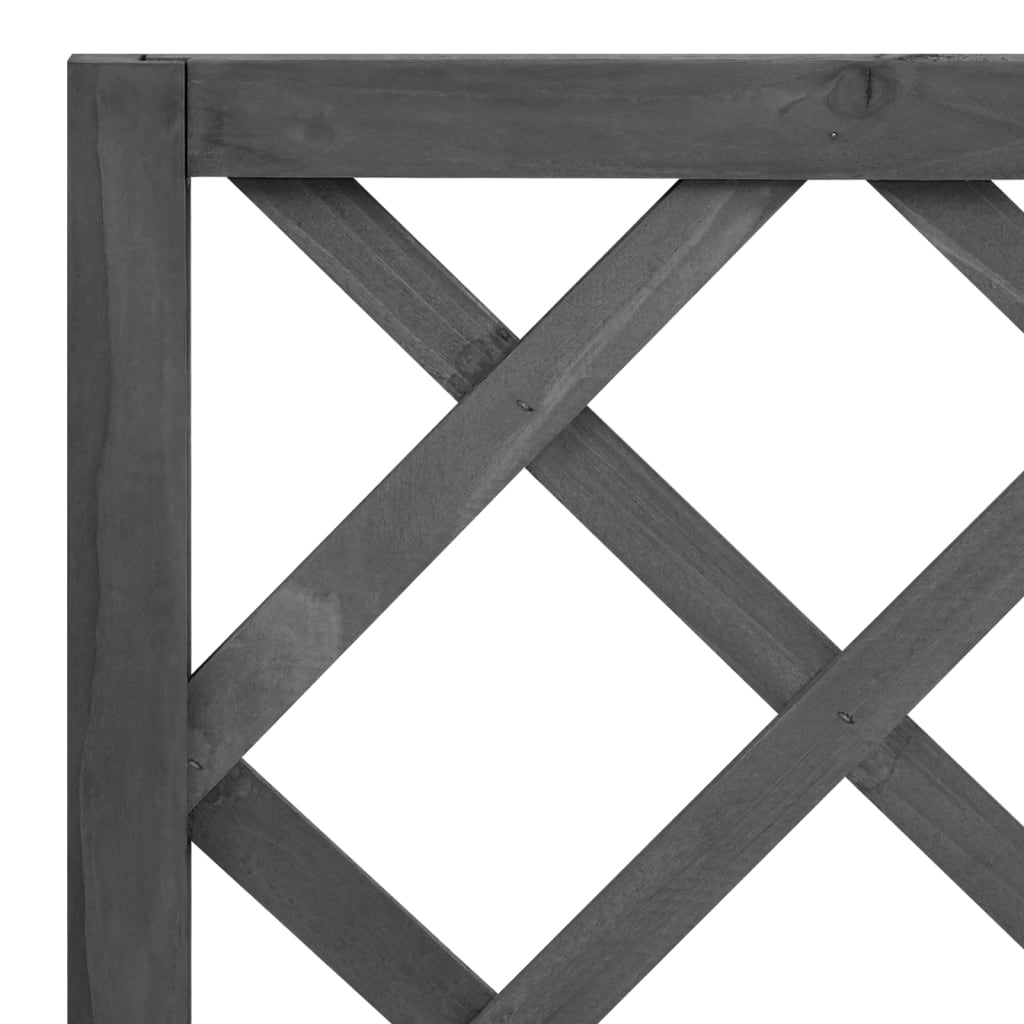 Garden Trellis Planter Black 27.6x11.8x53.1 Solid Firwood