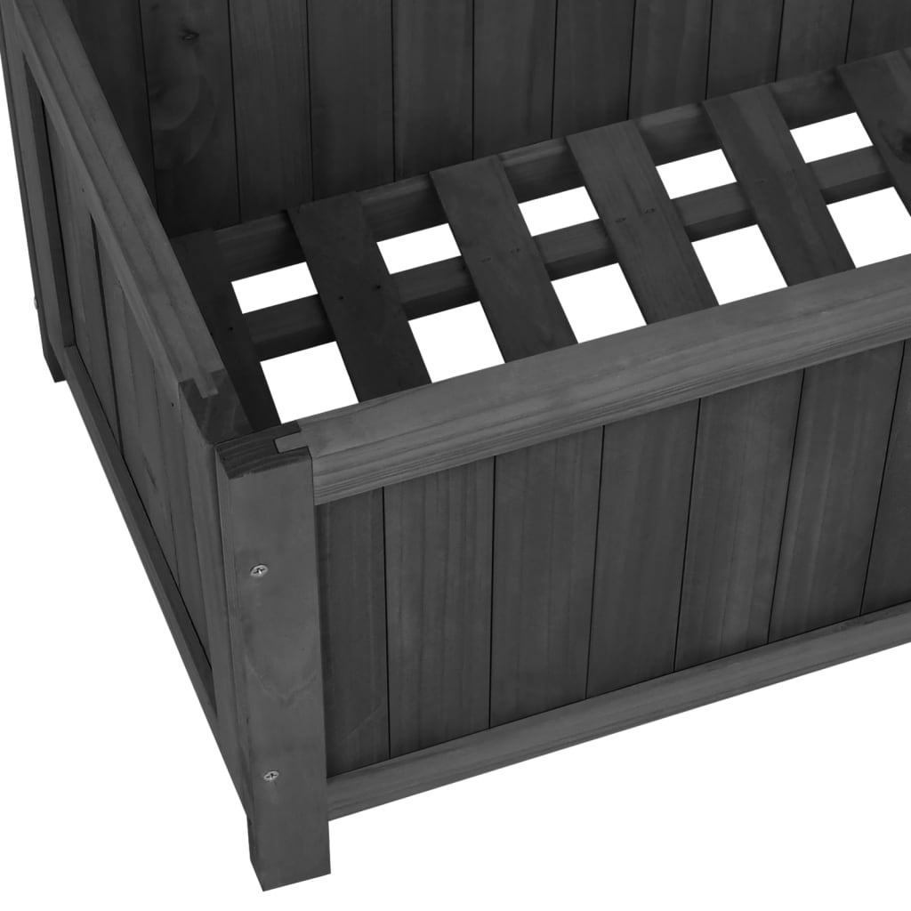 Garden Trellis Planter Black 27.6x11.8x53.1 Solid Firwood