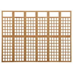 6-Panel Room Divider/Trellis Solid Fir Wood 95.5x70.9