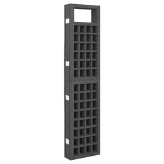 6-Panel Room Divider/Trellis Solid Fir Wood Black 95.5x70.9