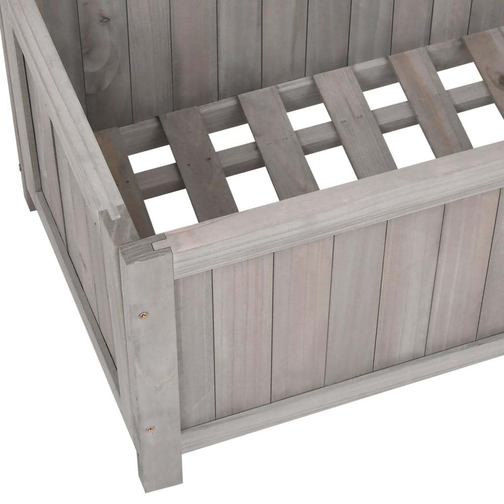 Garden Trellis Planter Gray 27.6x11.8x53.1 Solid Firwood